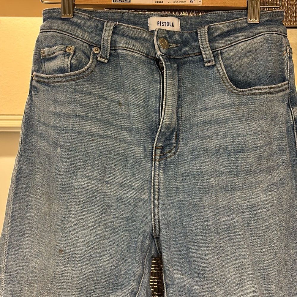 PISTOLA high rise-split leg super soft jeans